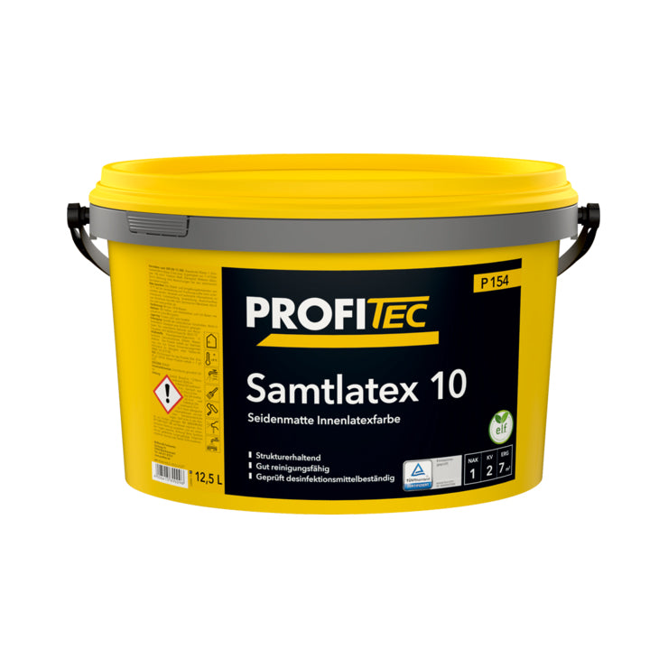 PROFITEC Samtlatex 10 P154 interior wall paint in yellow 12.5 L bucket