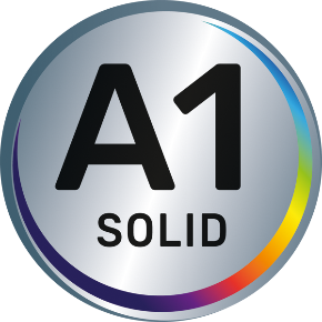 Products bearing the A1 mark fall into binder class A, according to BFS Data Sheet No. 26, and can be tinted with inorganic pigments that exhibit very good lightfastness (Group 1 according to BFS Data Sheet No. 26, dated July 2007). This ensures the best possible color stability.