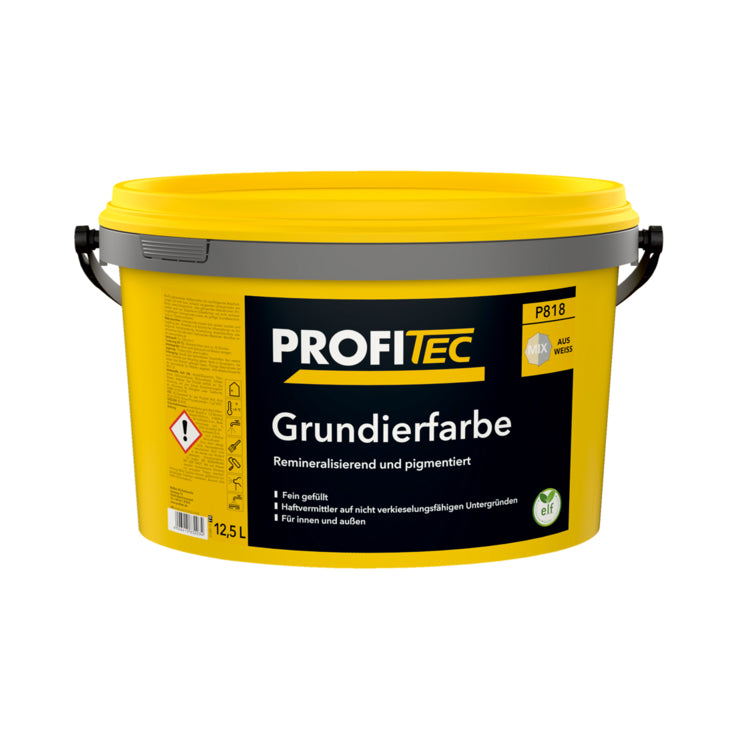 PROFITEC Grundierfarbe P818 primer paint in yellow 12.5 L bucket