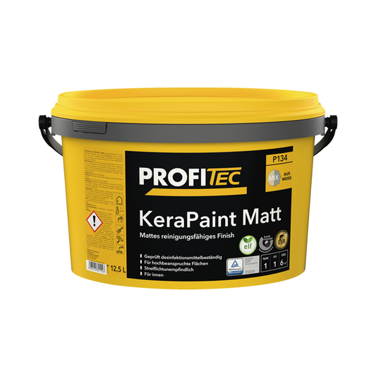 PROFITEC KeraPaint Matt P134 interior wall paint in yellow 12.5 L bucket